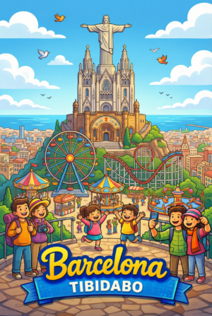 Barcelona Tibidabo — Mountain Panorama Board