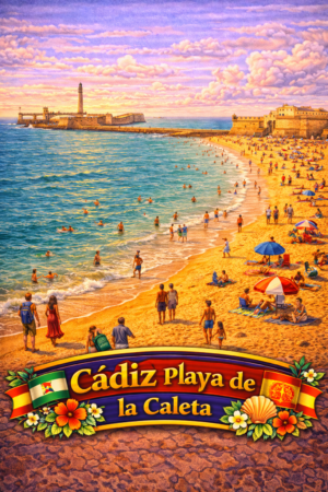 Cádiz Playa de la Caleta — James Bond Beach Board