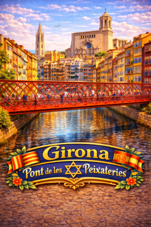 Girona Pont de les Peixateries Velles — Eiffel Bridge Board