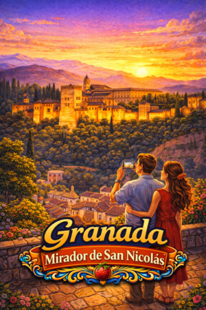 Granada Albaicín Quarter Panorama Board