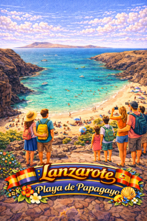 Lanzarote Playa de Papagayo — Volcanic Beach Board