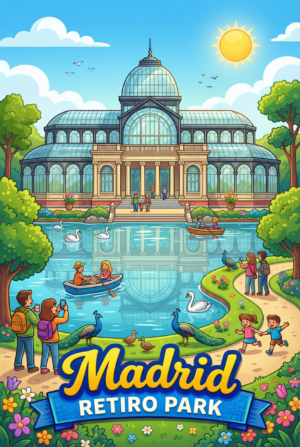 Madrid Retiro Park — Palacio de Cristal Board