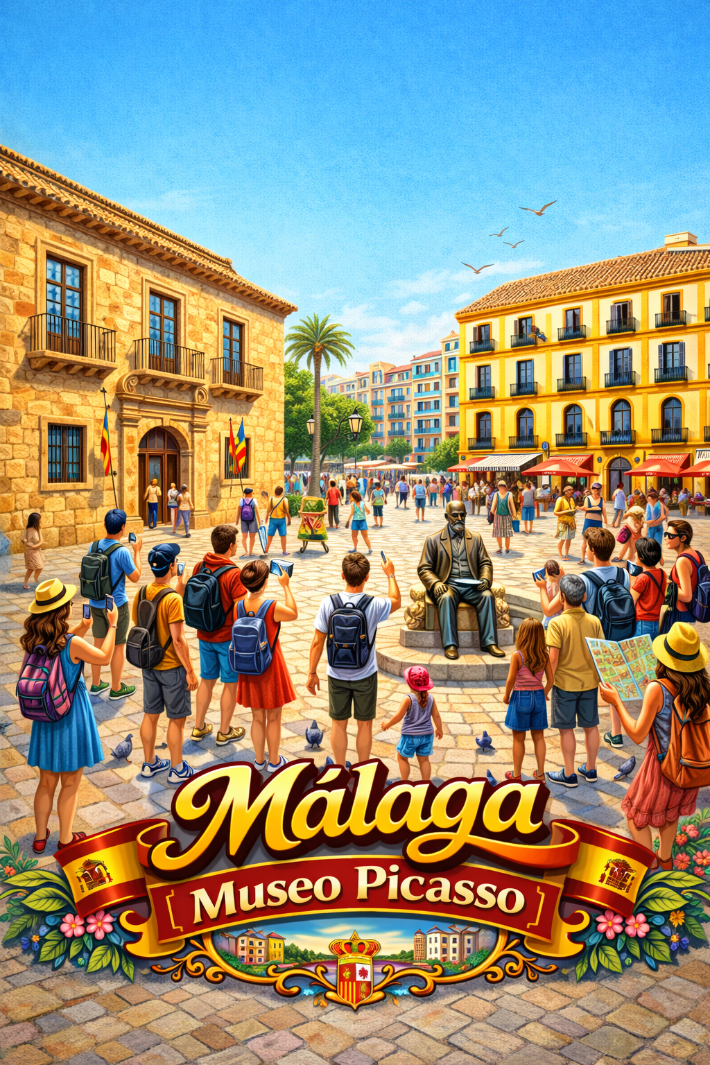 Málaga Castillo de Gibralfaro — Hilltop Fortress Board