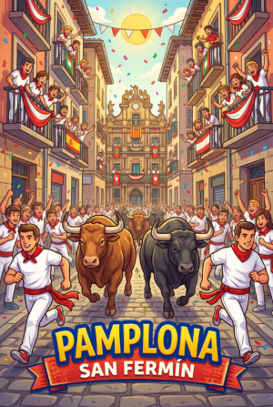 Pamplona San Fermín — Running of the Bulls Board