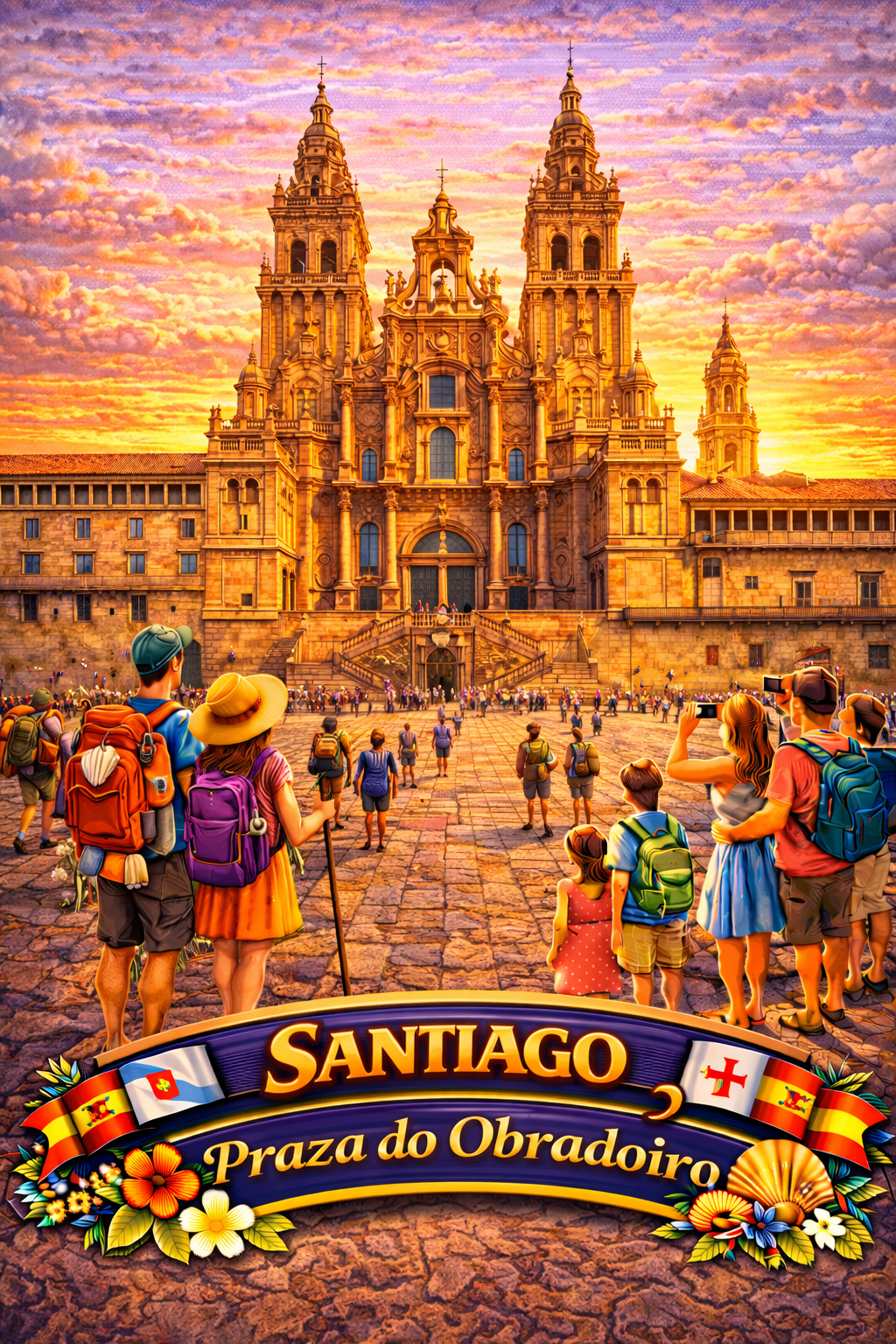 Santiago de Compostela Cathedral — Pilgrimage End Board
