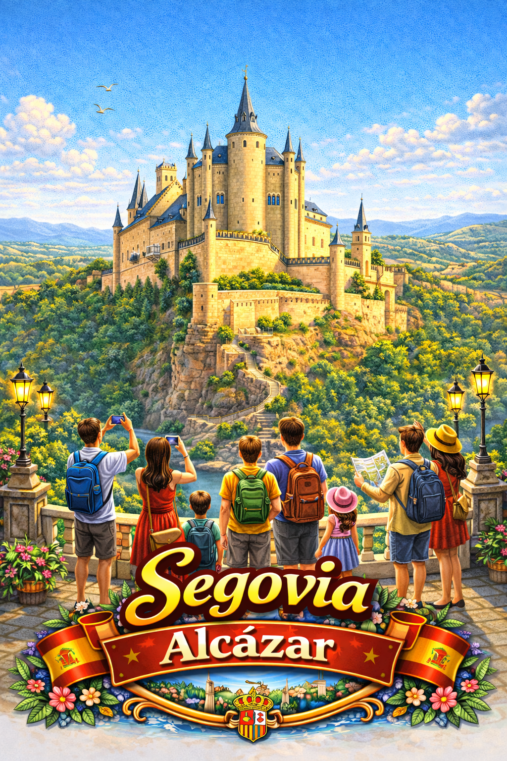 Segovia Roman Aqueduct Souvenir Board