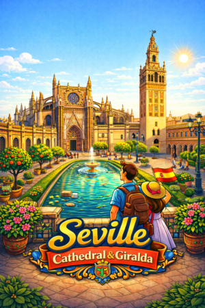 Seville Alcázar Palace Souvenir Board