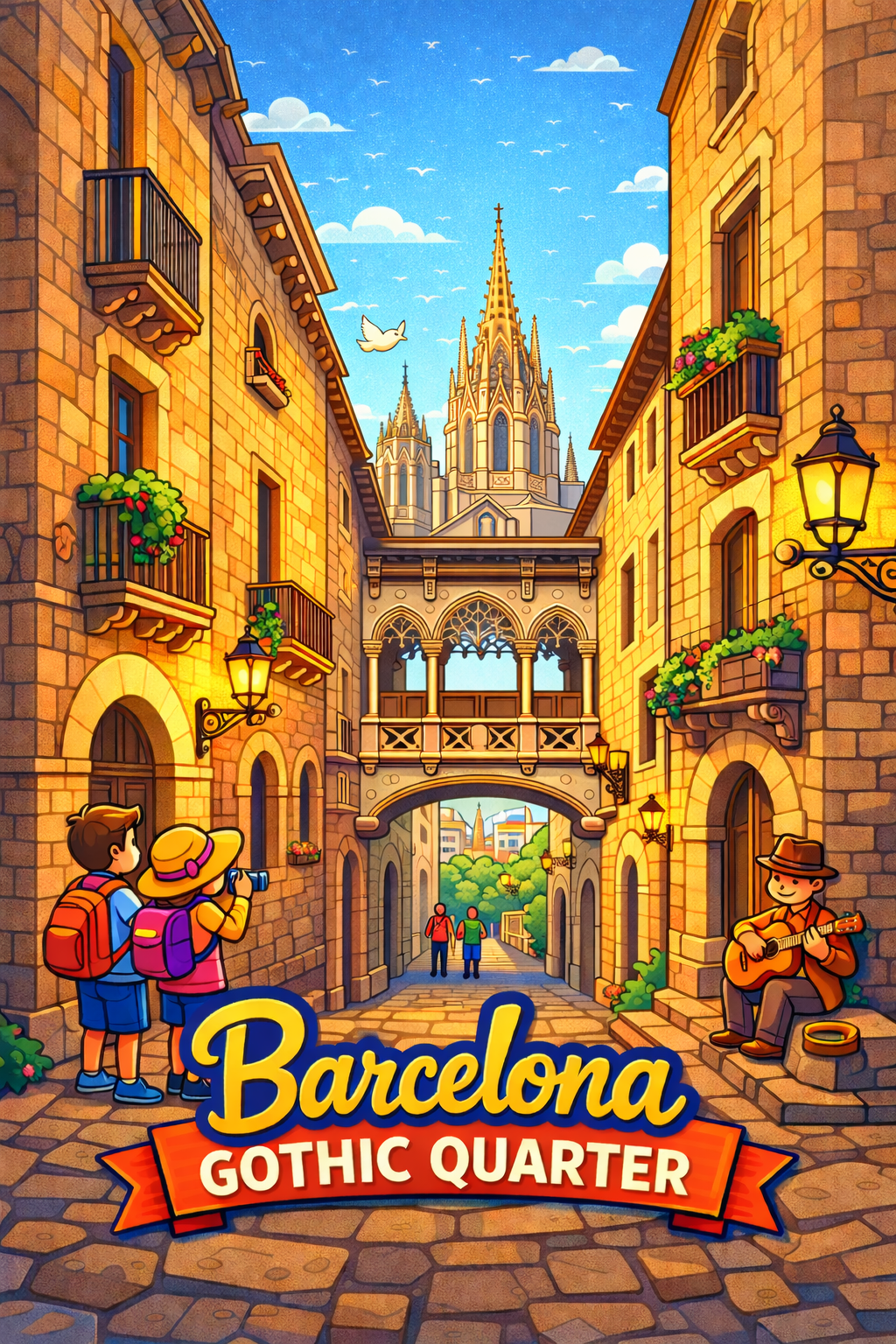 Spain Souvenir Cutting Board - Barcelona or Madrid