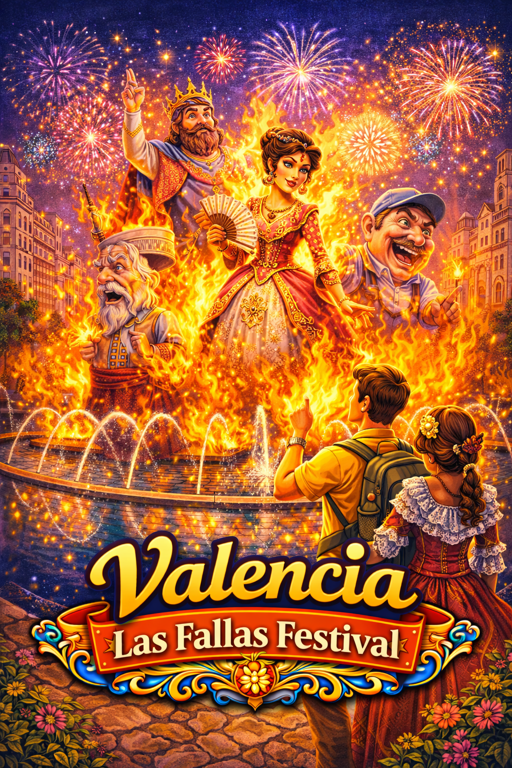Valencia Las Fallas Festival Souvenir Board
