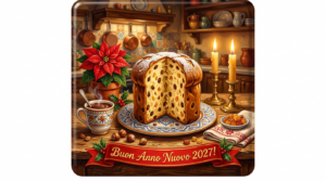 Panettone Italian Christmas Cake Fridge Magnet 2027