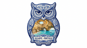 Algarve Azulejo Owl Fridge Magnet
