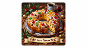 Bolo Rei King Cake Christmas Fridge Magnet 2027