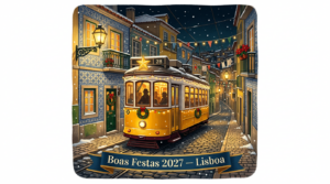 Christmas Tram 28 Lisbon Fridge Magnet 2027