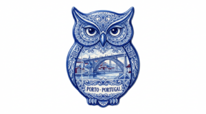 Porto Azulejo Owl Fridge Magnet