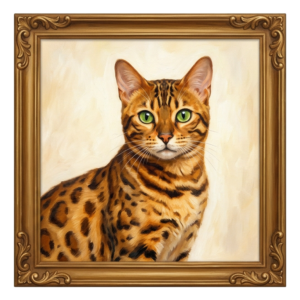 Bengal Cat Portrait Fridge Magnet