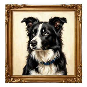 Border Collie Portrait Fridge Magnet