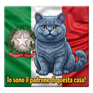 British Shorthair Italy Funny Cat Magnet