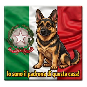 German Shepherd Italy Funny Dog Magnet