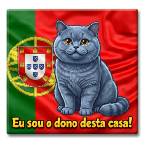 British Shorthair Portugal Funny Cat Magnet