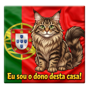 Maine Coon Portugal Funny Cat Magnet