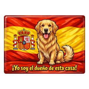 Golden Retriever Spain Funny Dog Magnet