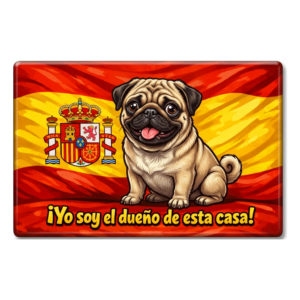 Pug Spain Funny Dog Magnet