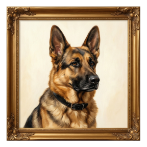 German Shepherd Portrait Fridge Magnet