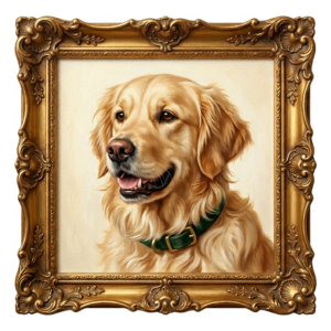 Golden Retriever Portrait Fridge Magnet