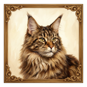 Maine Coon Cat Portrait Fridge Magnet