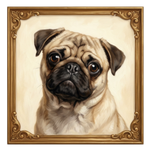 Pug Portrait Fridge Magnet